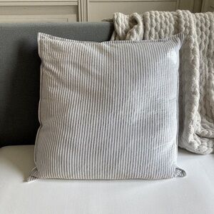 INUP HOME PORTUGAL STRIPED EURO DECORATIVE COTTON PILLOW INSERT INCLUDED 26x26